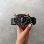 کمربند چرمی استریت‌ور مدل Biker Skull